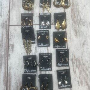 Lot of 15 Reflections Earrings – Assorted Styles – New on Card